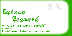 bulcsu neumark business card
